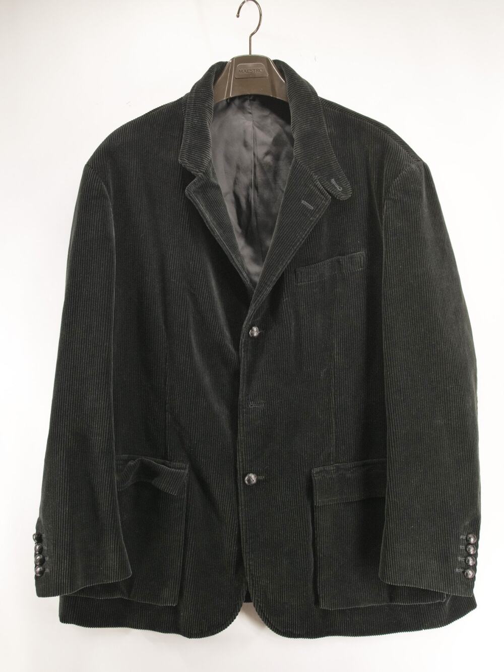 Polo Ralph Lauren Vintage Corduroy Blazer Jacket Mens XXL Black Leather Buttons